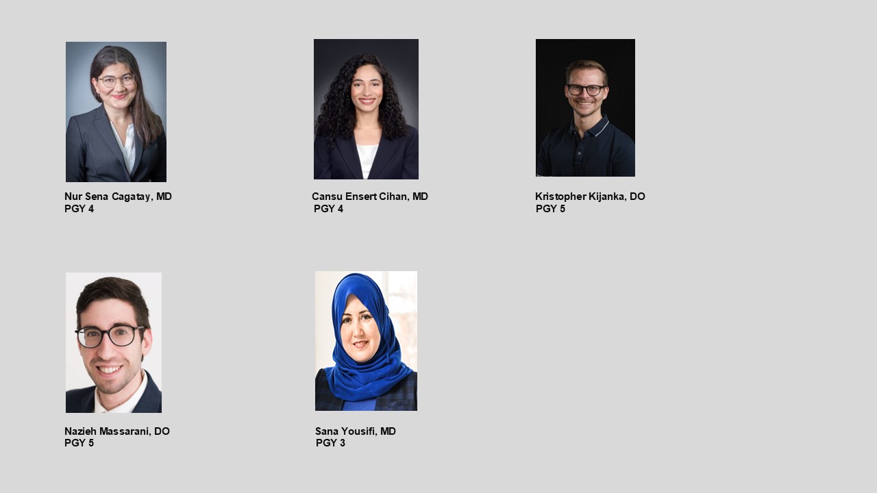 Headshots of current pediatric neurology residents